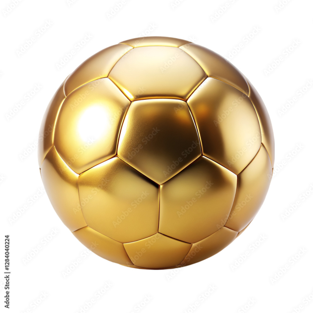 Fototapeta premium Golden ball isolated on transparent background