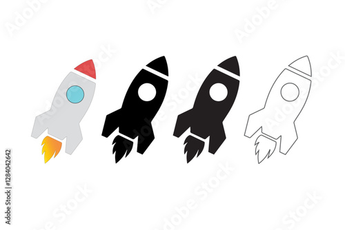 Space ship vector icon