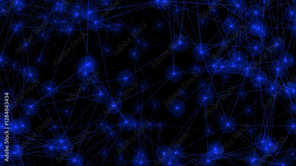 Abstract motion background featuring a mesmerizing dance of vibrant blue particles Abstract motion background featuring a mesmerizing dance of vibrant blue particles