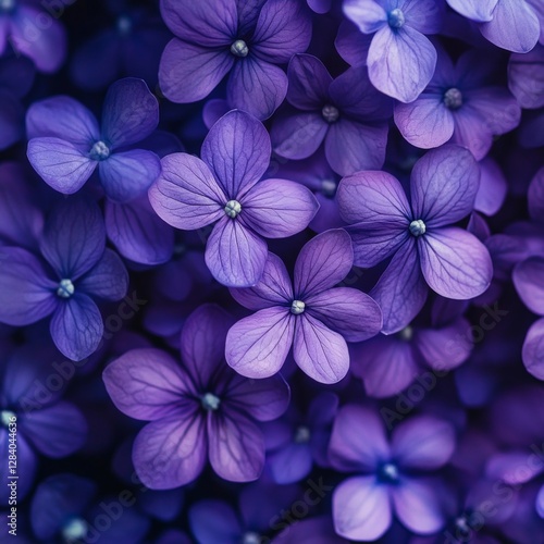 Wallpaper Mural Purple Flowers Blooming In A Cluster Torontodigital.ca