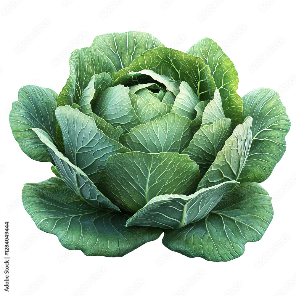 Obraz premium Cabbage with large leaves.