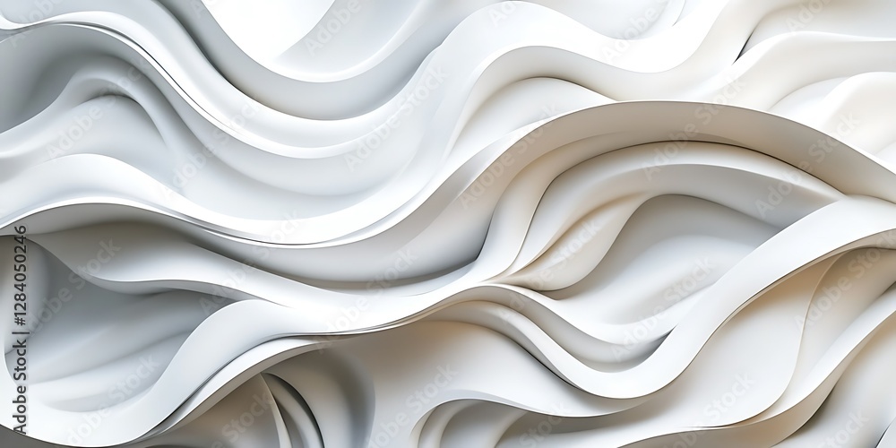 Obraz premium Abstract White Wave Design Background (2)