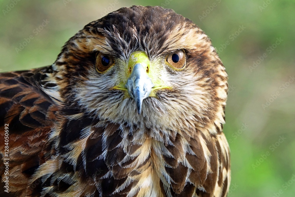close-up of the head of a brown and white eagle close-up of the head of a brown and white eagle