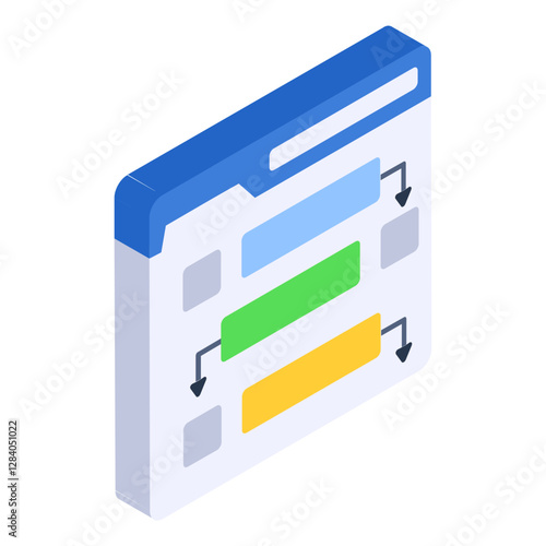 Agile Task Priority isometric Concept, Note Arrangements Vector Icon Design, Software and web development symbol, Computer Programming and Coding stock illustration