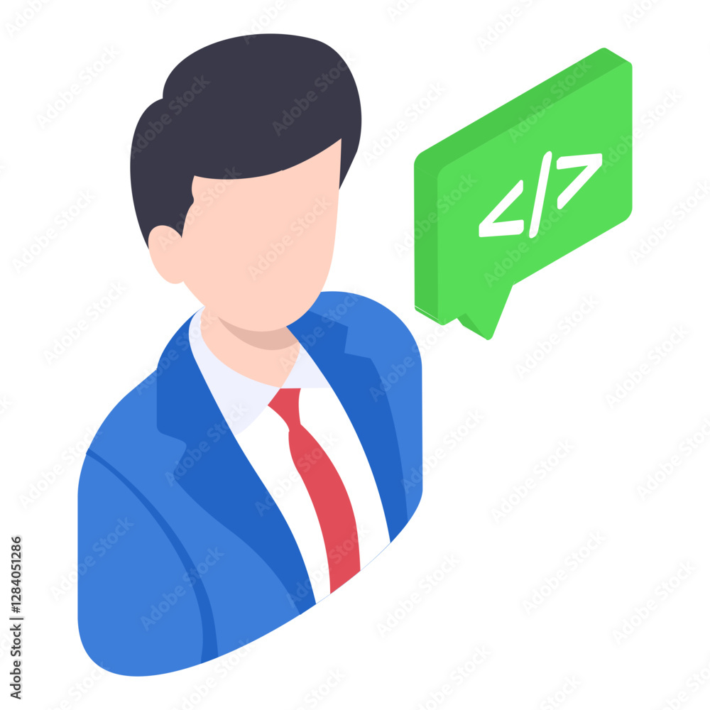 Freelance Coder Avatar isometric Concept, Business Intelligence Vector Icon Design, Software and web development symbol, Computer Programming and Coding stock illustration, Person with Laptop Freelance Coder Avatar isometric Concept, Business Intelligence Vector Icon Design, Software and web development symbol, Computer Programming and Coding stock illustration, Person with Laptop