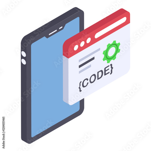 Front-end Wire Frame isometric Concept, Dynamic Js Dev Vector Icon Design, Software and web development symbol, Computer Programming and Coding stock illustration