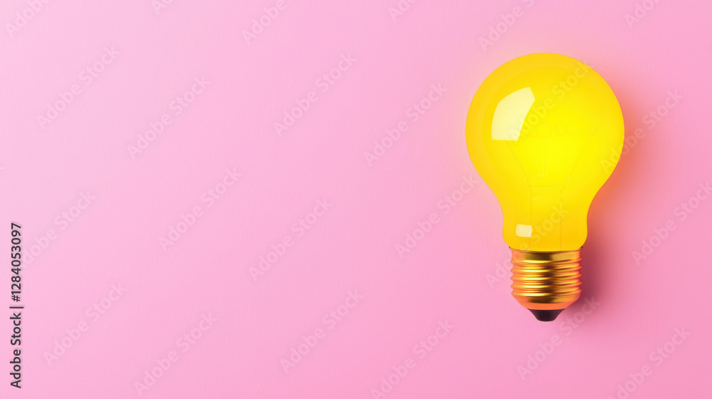 © mandm. - Marketing Strategy and Innovation for Business Growth, Yellow light bulb on pink background