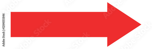 Red long arrows icon set. Vector set of trendy long arrows 
Replaceable vector design.Simple Red Arrow Right Direction. Straight long arrow vector icon.