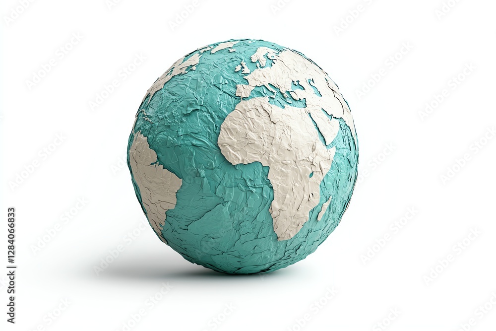 Stylized globe representing Earth's surface. Stylized globe representing Earth's surface.
