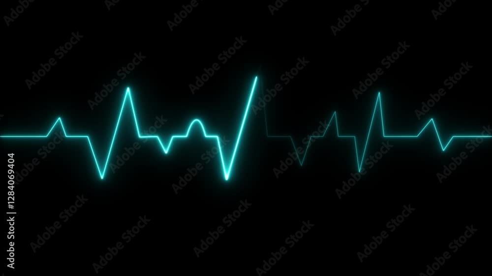 Heartbeat monitor EKG line monitor showing heart pulse .Neon sign heartbeat signal animation , Glowing neon heartbeat icon. Heart bit signal animation concept. Heartbeat monitor EKG line monitor showing heart pulse .Neon sign heartbeat signal animation , Glowing neon heartbeat icon. Heart bit signal animation concept.