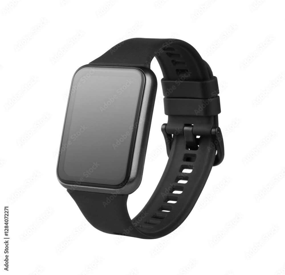 Black smart watch isolated on white background Black smart watch isolated on white background