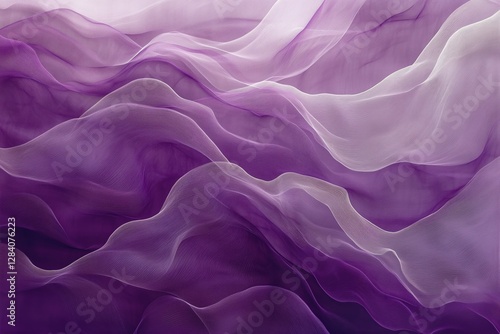 Soft Purple Waves of Fabric Create an Elegant Texture in a Serene Composition