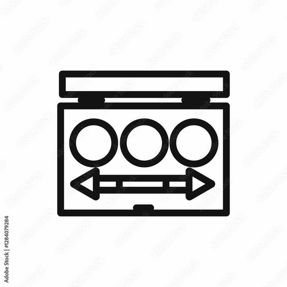 Obraz premium Eyeshadow palette icon vector sign