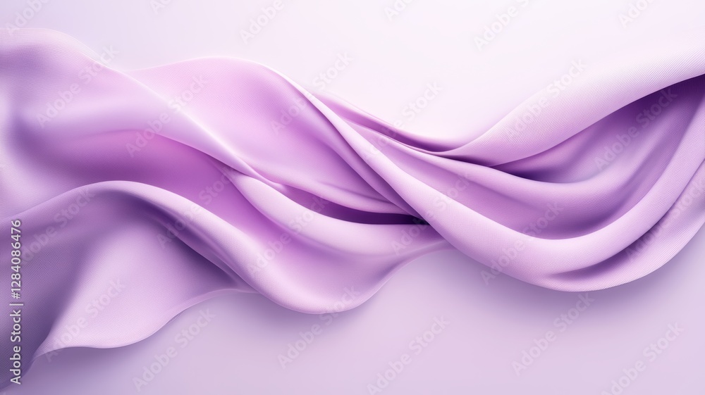 Obraz premium Abstract Lavender Drapery: Elegant Swirling Fabric Texture