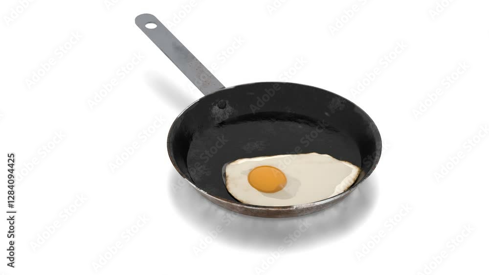 egg fry in pan animation video egg fry in pan animation video