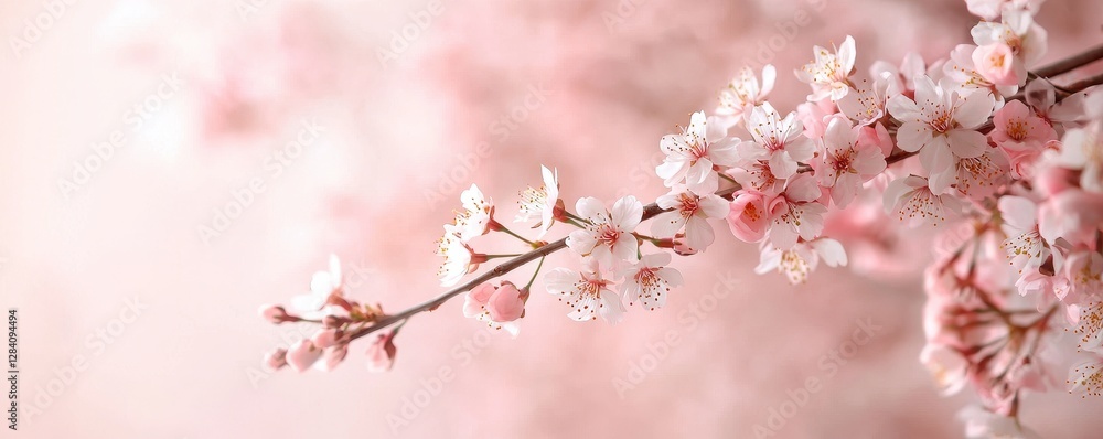Springtime Delicate Blossoms Await Springtime in a Serene Dreamlike Scene of Pink and White Floral Beauty Springtime Delicate Blossoms Await Springtime in a Serene Dreamlike Scene of Pink and White Floral Beauty