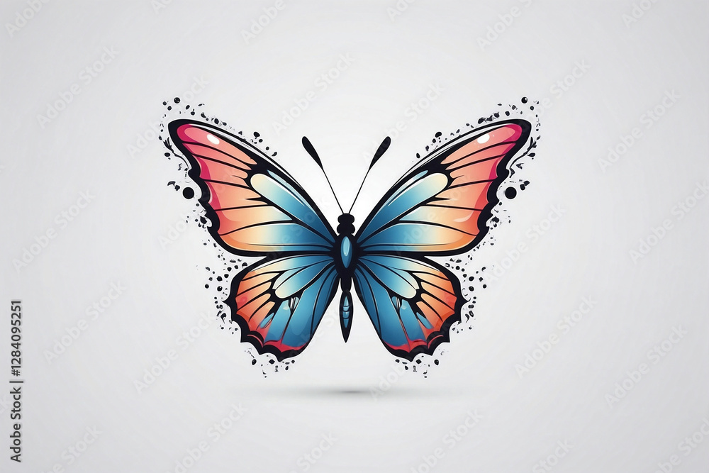 Obraz premium butterfly on a white background