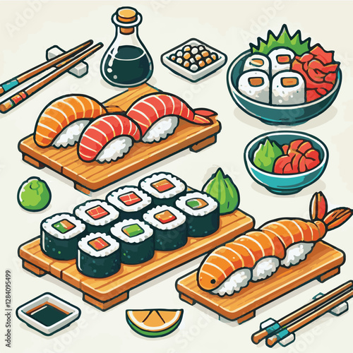 seafood, sushi, gourmet, fresh, delicious, rice, food, traditional, fish, japanese, cuisine, sashimi, maki, asian, tasty, culinary, healthy, salmon, roll, lunch, japan, seaweed, restaurant, dinner, as