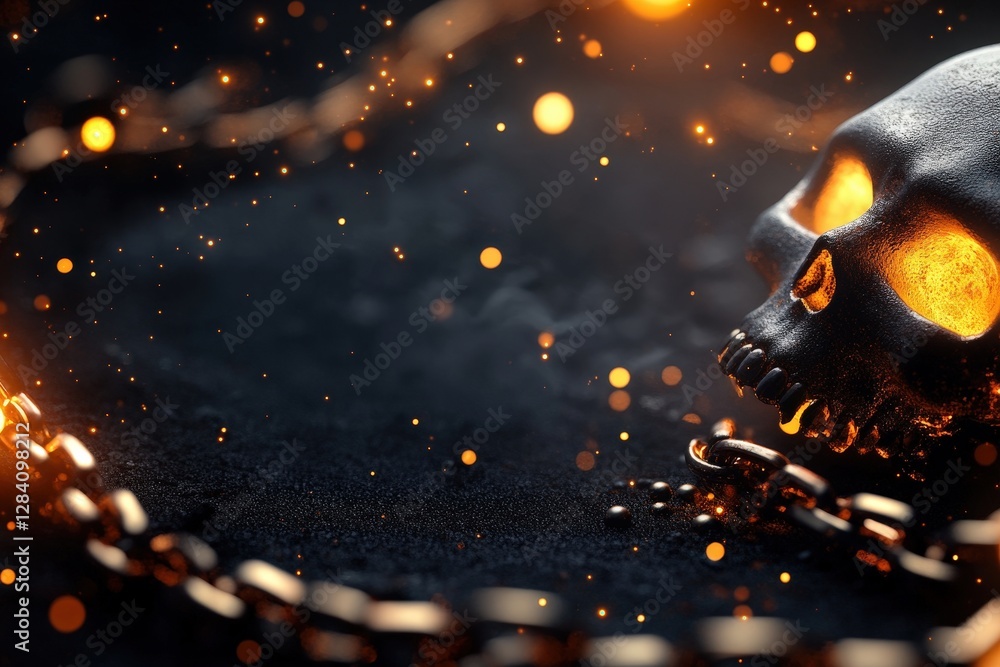 Dramatic Fiery Explosion with Sparks and Smoke in the Night Sky Dramatic Fiery Explosion with Sparks and Smoke in the Night Sky