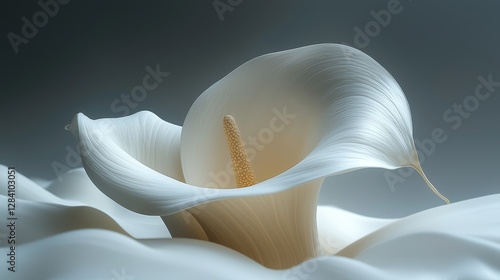 Elegant white calla lily flower nature photography soft light close-up serenity and beauty