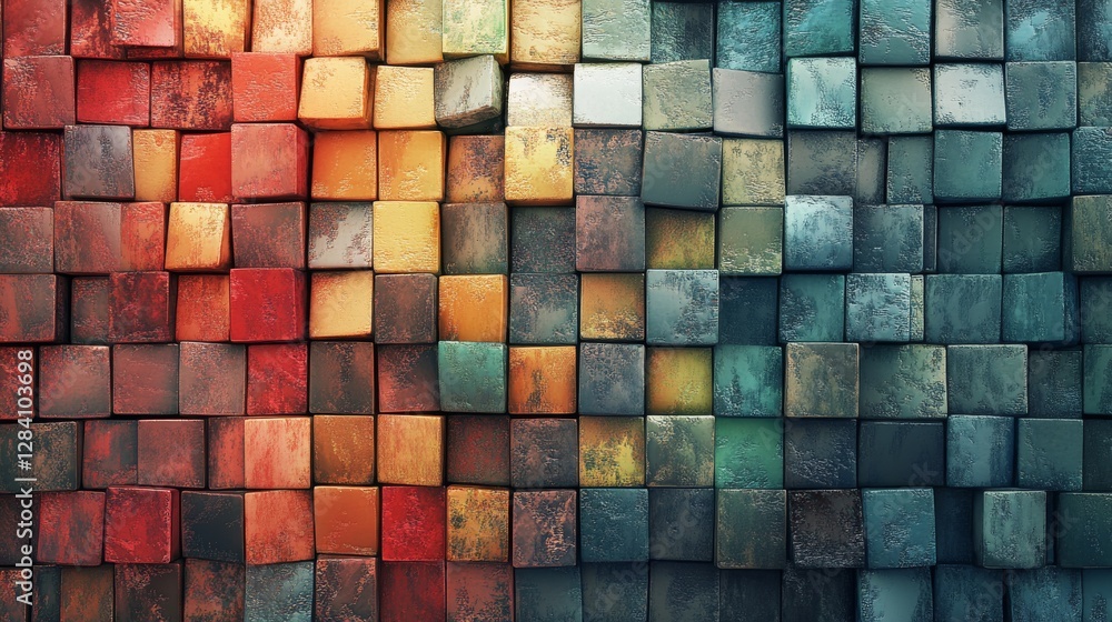 Colorful mosaic background made of small tiles. Colorful mosaic background made of small tiles.