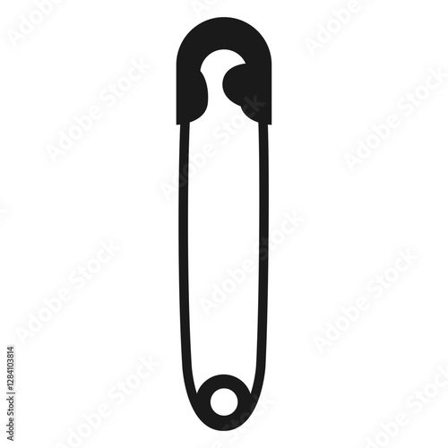 safety pin isolated on white