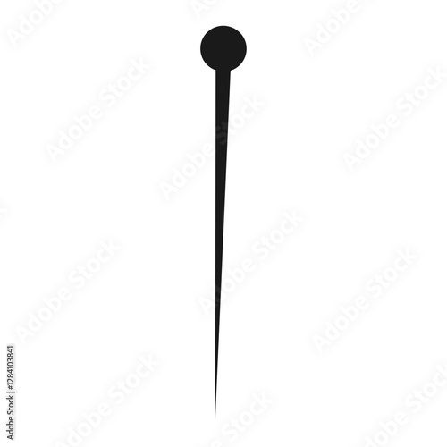 Black pincushion silhouette vector icon