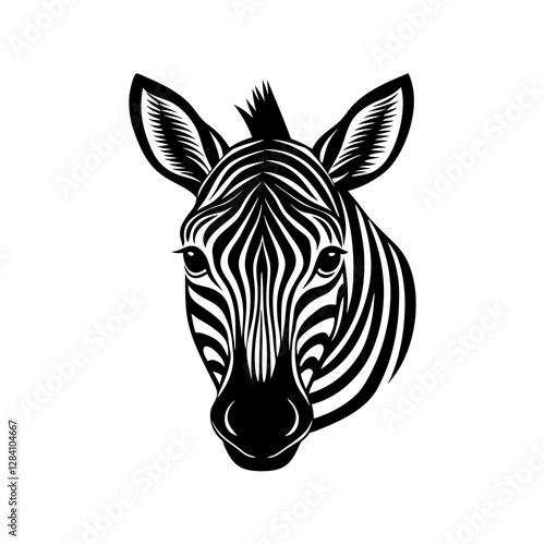 zebra head vector