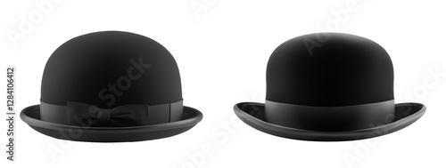 Obraz na płótnie Two bowler hats on a transparent background