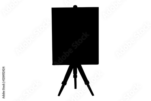 Photo canvas silhouette on white background