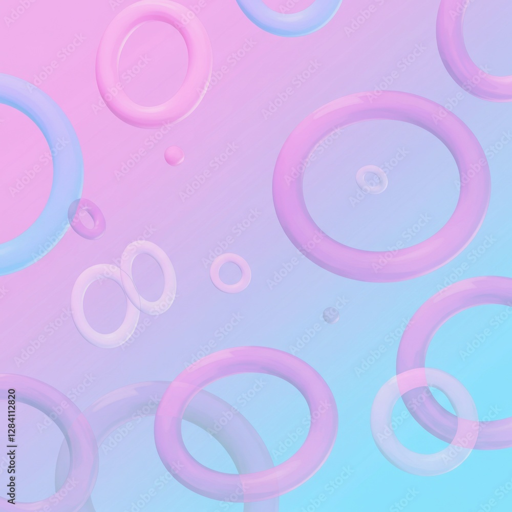 Pastel Bright Rings wallpaper Glass 3D art Pastel Bright Rings wallpaper Glass 3D art