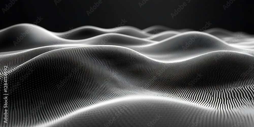 Naklejka premium Abstract Waveform Landscape Background