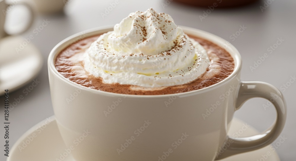 Indulgent Austrian hot chocolate with whipped cream, A comforting winter treat Indulgent Austrian hot chocolate with whipped cream, A comforting winter treat