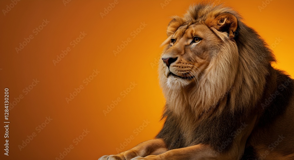 Fototapeta premium lion on the white background