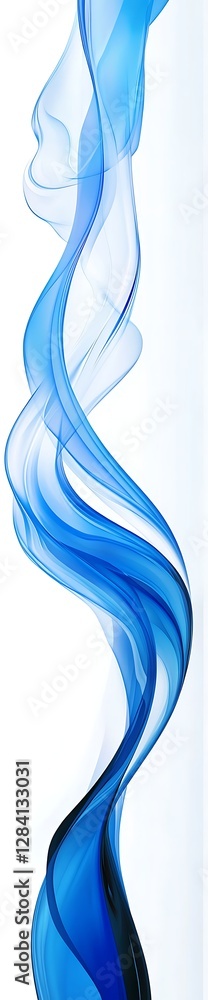 Fototapeta premium Abstract Blue Flowing Lines Design