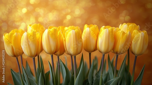 Vibrant yellow tulips blooming garden floral photography natural light close-up beauty of nature