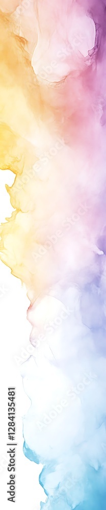 Fototapeta premium Vibrant Abstract Watercolor Blend with Pastel Hues