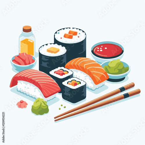seafood, sushi, gourmet, fresh, delicious, rice, food, traditional, fish, japanese, cuisine, sashimi, maki, asian, tasty, culinary, healthy, salmon, roll, lunch, japan, seaweed, restaurant, dinner, as
