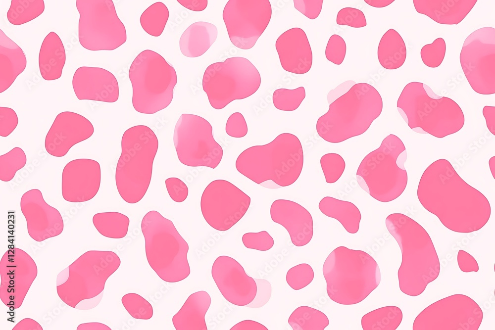 Delicate Pink Cow Print Seamless Pattern Delicate Pink Cow Print Seamless Pattern