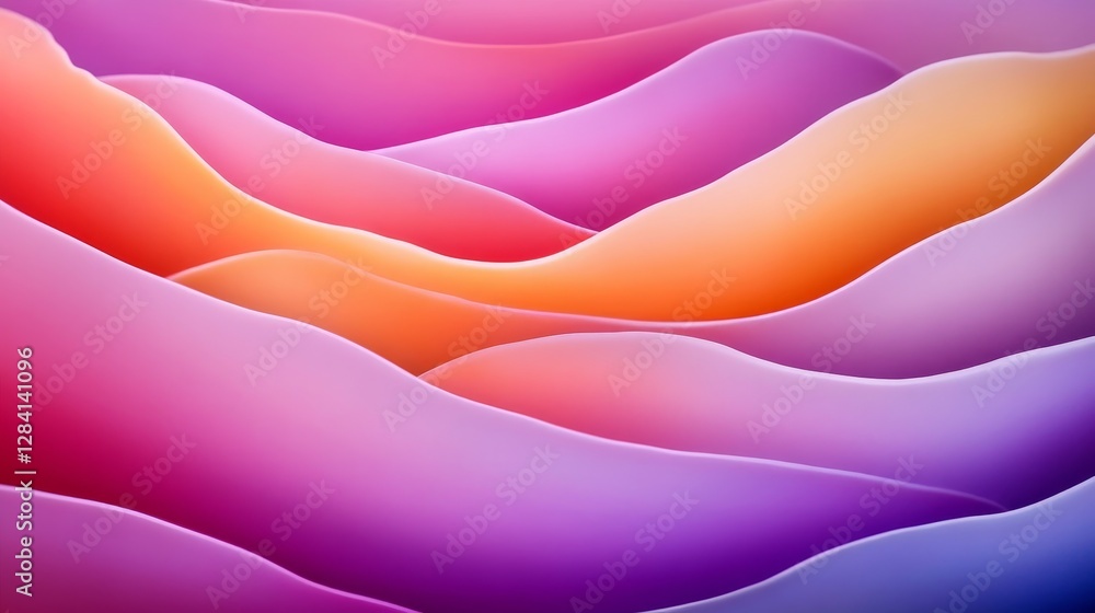 Abstract waves of vibrant color flowing smoothly, creating a serene and dynamic visual effect Abstract waves of vibrant color flowing smoothly, creating a serene and dynamic visual effect