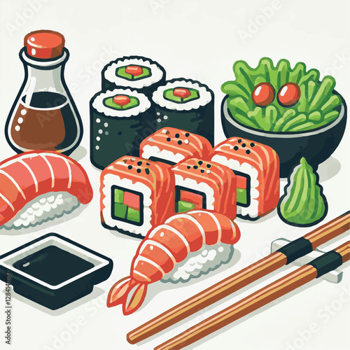 seafood, sushi, gourmet, fresh, delicious, rice, food, traditional, fish, japanese, cuisine, sashimi, maki, asian, tasty, culinary, healthy, salmon, roll, lunch, japan, seaweed, restaurant, dinner, as