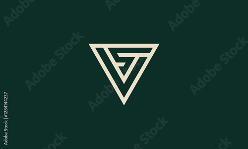 VS or SV monogram logo design