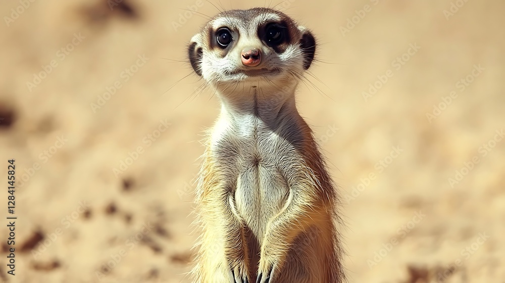 Fototapeta premium Alert Meerkat in Desert