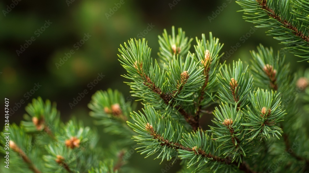 Scotch Pine Tree Amidst Lush Greenery in Conifer Forest Scotch Pine Tree Amidst Lush Greenery in Conifer Forest
