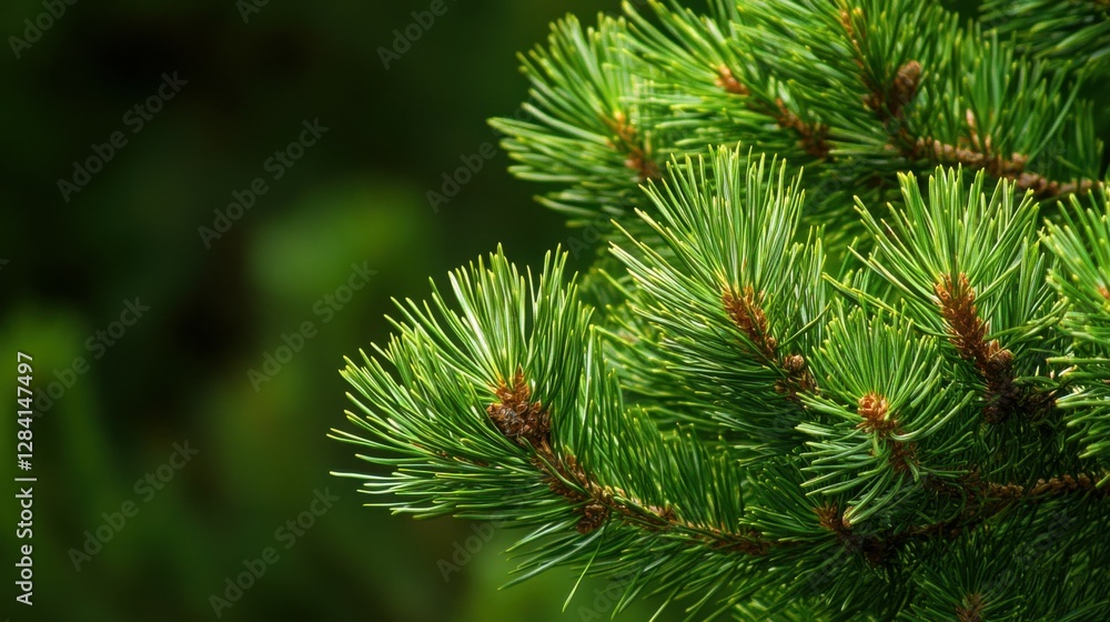 Scotch Pine Tree. Evergreen Conifer Needle Tree in Lush Green Forest Scotch Pine Tree. Evergreen Conifer Needle Tree in Lush Green Forest
