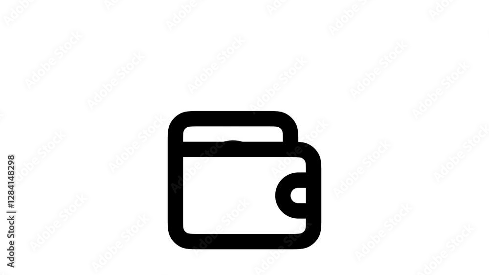 Digital vector illustration wallet with dollars Digital vector illustration wallet with dollars