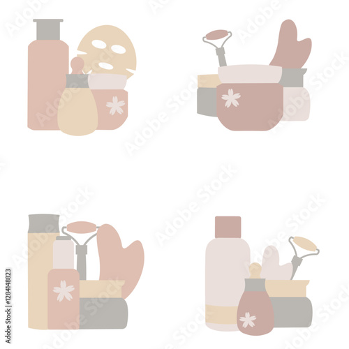 A Collection of Soft Pastel Skincare Regime Packaging