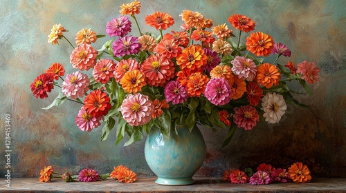 Wallpaper Mural Vibrant flower arrangement home interior botanical art cozy environment close-up view nature's beauty Torontodigital.ca