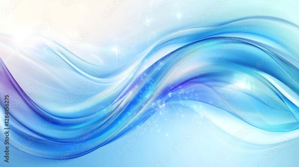 Abstract Blue Waves: Serenity and Tranquility in Motion Abstract Blue Waves: Serenity and Tranquility in Motion
