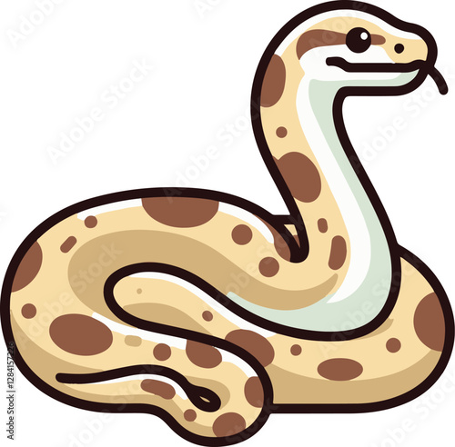  A simple Boa Constrictor vector style with white background